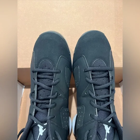 Size 13 Air Jordan 6 Retro Detachable Black Nike Football  display picture 2
